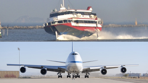 Commercial aircraft and passenger ships